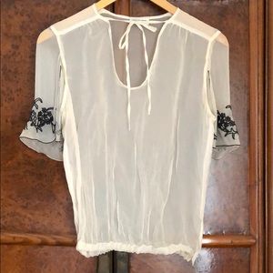 Dries Van Noten Silk Beaded Blouse